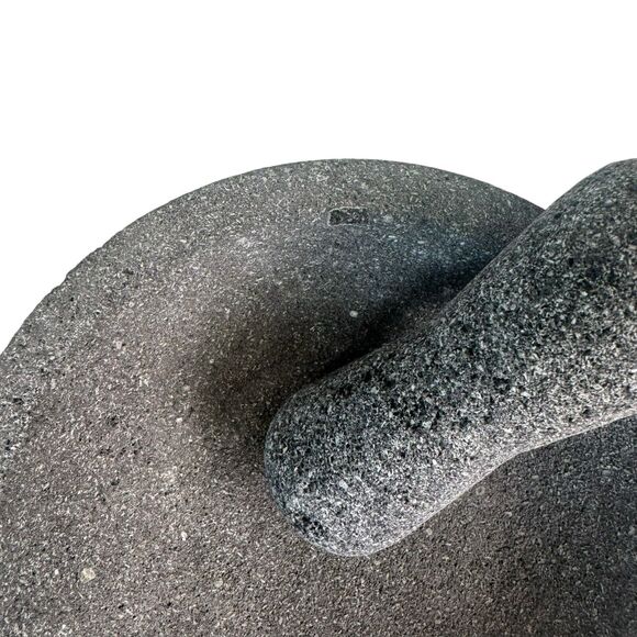 8" Mexican Molcajete 100% Lava Volcanic Stone, Mortar and Pestle- Crate & Barrel - Picture 7 of 16